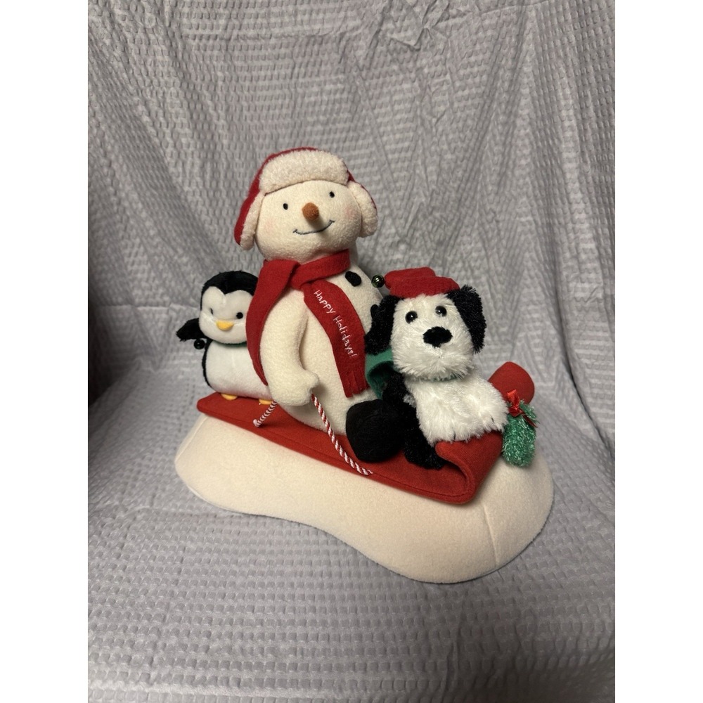 2007 HALLMARK JINGLE‎ PALS "SNOW WHAT FUN SLEDDERS" MOTION-MUSIC W/DOG & PENGUIN